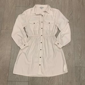 Cotton On Cream Collared Shirt Dress